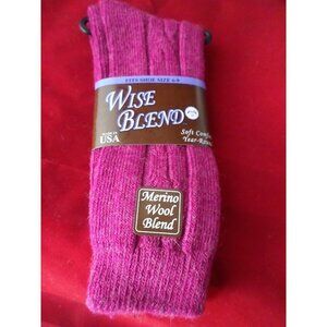 1 Pair Medium Wise Blend 20% Merino Wool Womens Trouser Socks 6-9 1st Quality